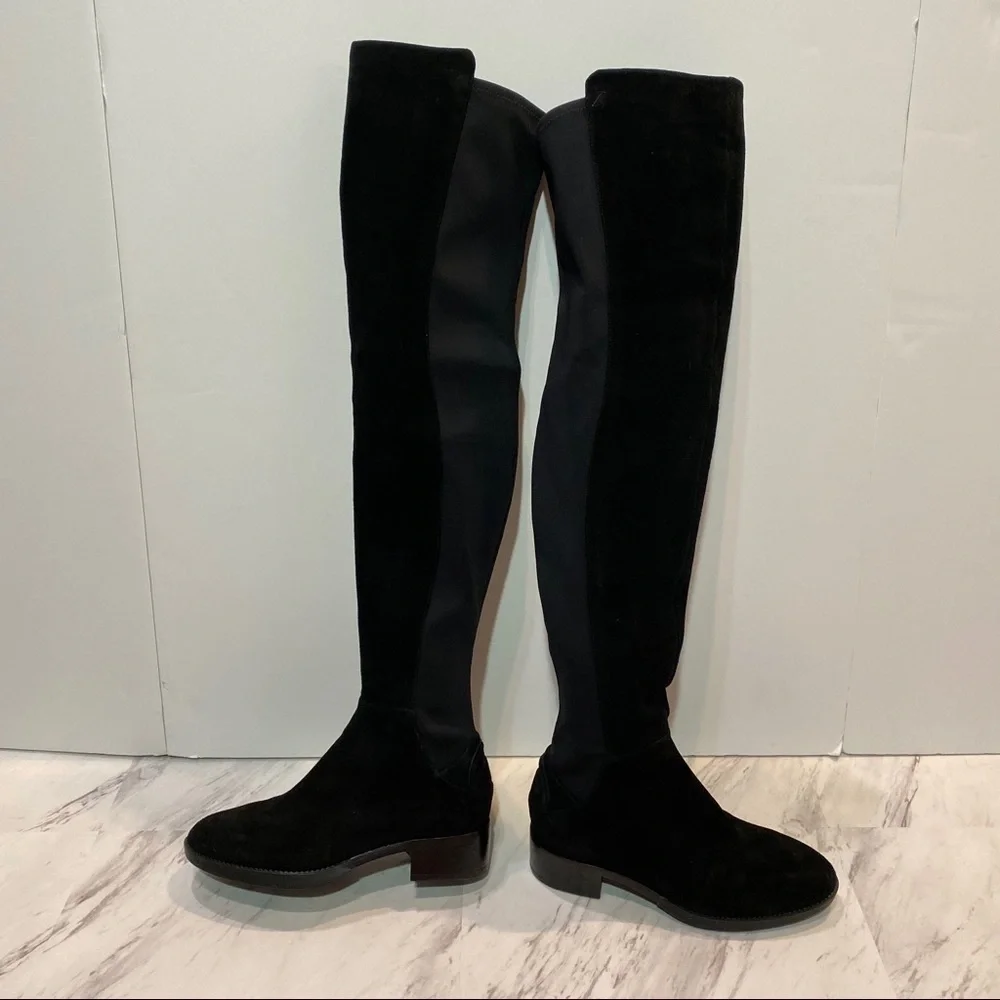 Tory Burch Caitlin Over the Knee Black Boots